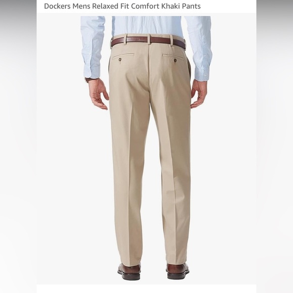 NWT Men’s Dockers Comfort Khaki 38 x 30 Relaxed Fit Stretch Pants Flat Front - Picture 2 of 9
